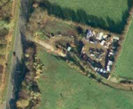 Figure 2(above): its site is shown on the aerial photograph in 1999