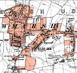 Figure 3b: ‘Ryecroft and Sandhill, Rawmarsh’ character area in 1905
