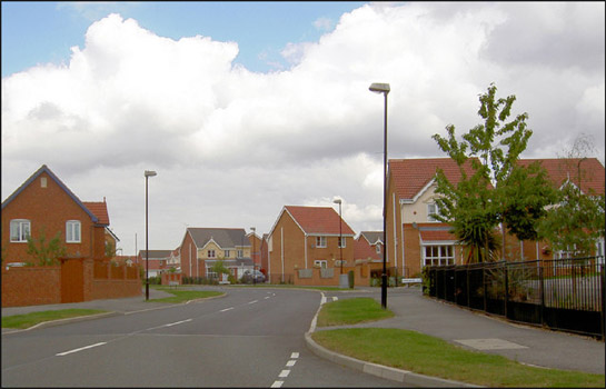 Figure 1: Modern private housing in Brampton built on a site formerly occupied by tipping from Cortonwood Colliery