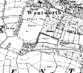 Figure 7: Comparison of the layout of countryside before and after opencast operations south of Wentworth Village