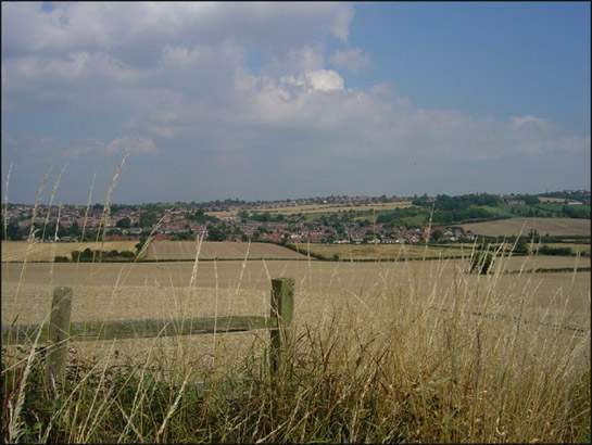 Figure 1: This This view across Whiston captures the large areas of arable land with few boundaries typical of this zone. 