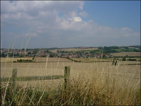 Figure 1: This This view across Whiston captures the large areas of arable land with few boundaries typical of this zone.