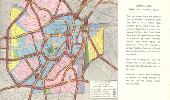 Text Box: Figure 4: Extract from ‘Sheffield Replanned’ (SCC, 1945) © SYAS