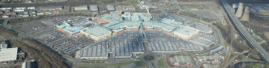 Aerial photograph of Meadowhall Shopping Centre